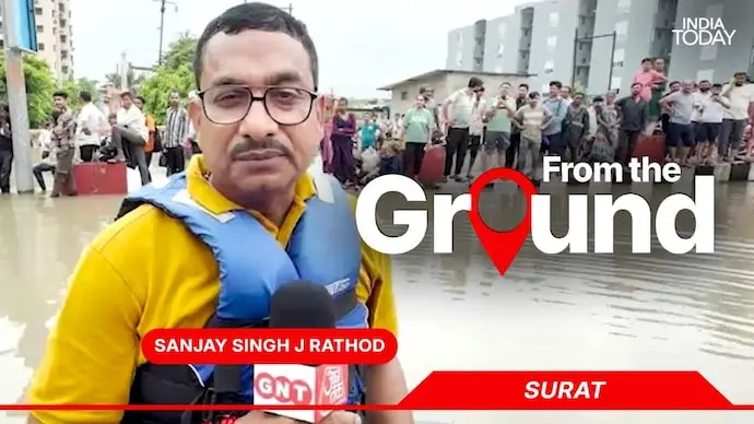 Surat Floods: Heavy Rain Submerges Streets, Rescue Ops Underway
